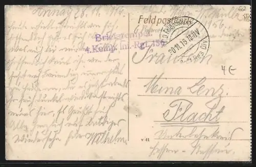 AK Lens, Rue de Lille 1916, bâtiments détruits après les bombardements