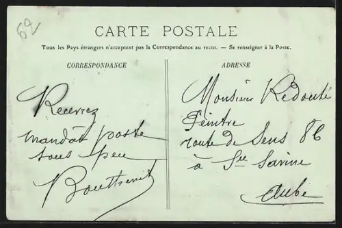 AK Calais, La Malle Anglaise en mer