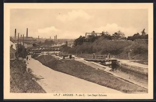 AK Arques /P.-de-C., Les Sept Ecluses