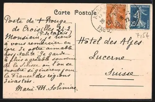 AK Arras, La Petite Place en ruines après la destruction