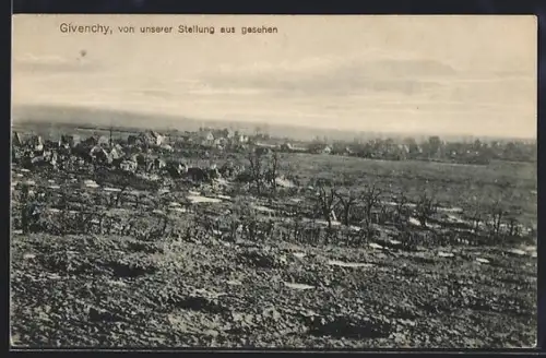 AK Givenchy, Vue sur le village et les champs environnants