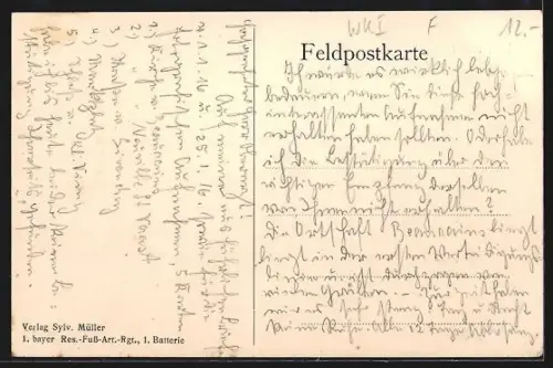 AK Beaurains, Destruction pendant la Guerre 1914-16