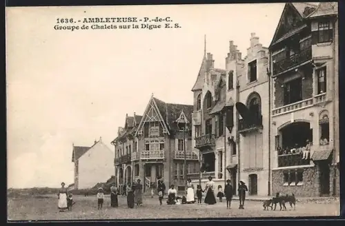 AK Ambleteuse /P.-de-C., Groupe de Chalets sur la Digue E. S
