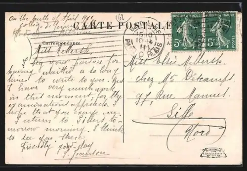 AK Béthune /P.-de-C., Collège de Jeunes Filles, Chambre d`Élève