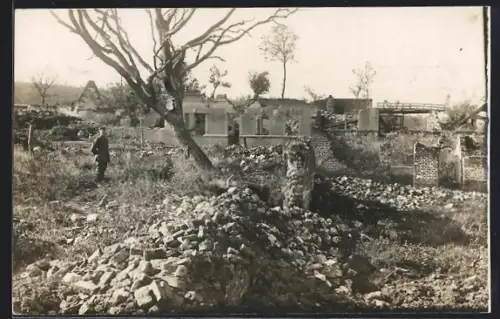 AK Vimy, Ruines du village après destruction