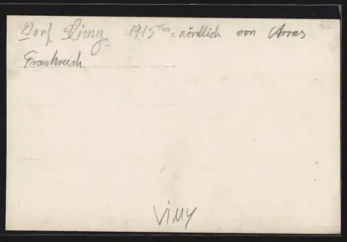 AK Vimy, Ruines du village après destruction