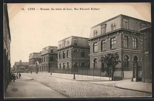 AK Lens, Bureaux des mines de Lens, Rue Edouard Bollaert