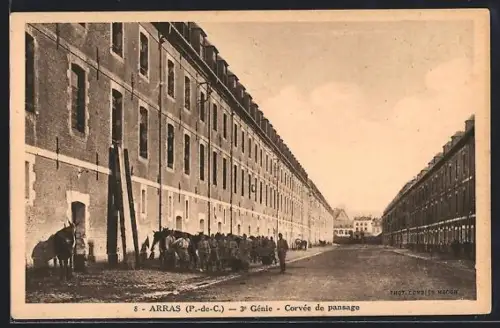 AK Arras /P.-de-C., 3e Génie, Corvée de pansage