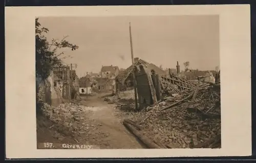 AK Givenchy-en-Gohelle, Village dévasté après les combats de 1914