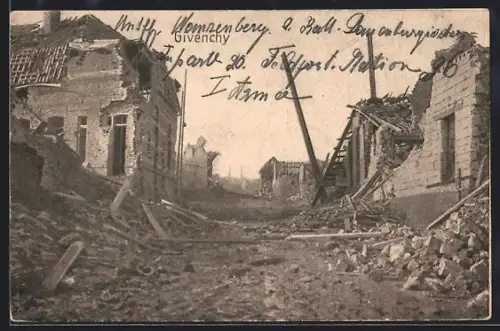 AK Givenchy, Rue en ruines après des destructions