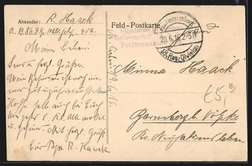 AK Liévin, Rue avec bâtiments endommagés et passants