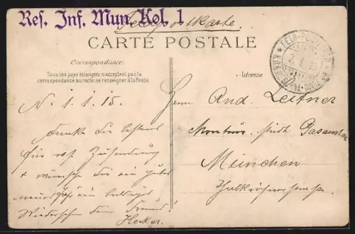 AK Lens, Rue de la Porte d`Arras avec commerces et passants