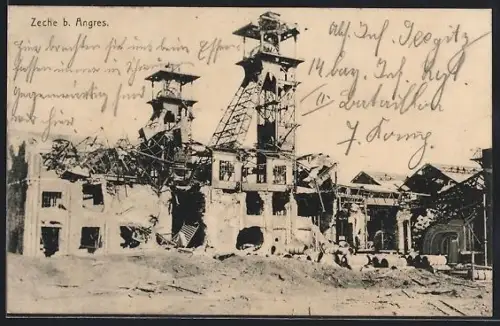 AK Angres, Zeche im Ort