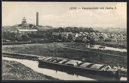 AK Lens, Kanalansicht mit Zeche 5