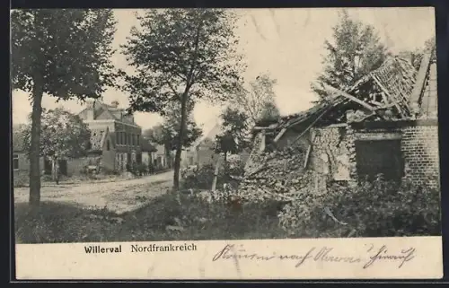 AK Willerval, Panorama de la ville détruite