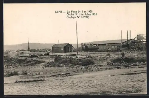 AK Lens, La Fosse N°1 en 1920