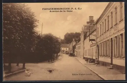 AK Fauquembergues /Pas-de-Calais, Avenue de la Gare