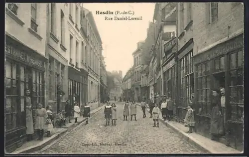 AK Hesdin /Pas-de-Calais, Rue Daniel-Lereuil