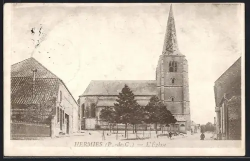 AK Hermies /Pas-de-Calais, L`Église