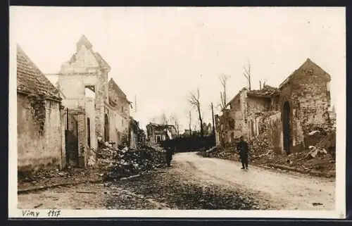 Foto-AK Vimy, Nördlich der Stadt Arras