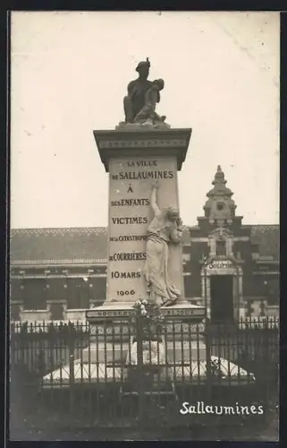 AK Sallaumines, Monument aux victimes de la catastrophe de Courrières