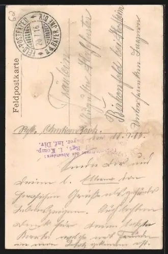 AK Lens, Neben der Kirche, bâtiment endommagé avec commerce de vins et spiritueux