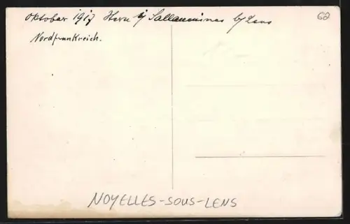 AK Noyelles-sous-Lens, Vue des ruines après la guerre