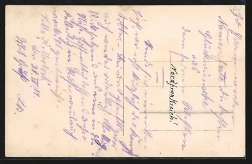 AK Vimy, Maisons détruites après la bataille, 1917