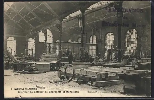 AK Noeux-les-Mines, Intérieur de l`Atelier de Charpente et Menuiserie