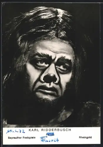 AK Bayreuth, Bayreuther Festspiele, Schauspieler Karl Ridderbusch als Fafner