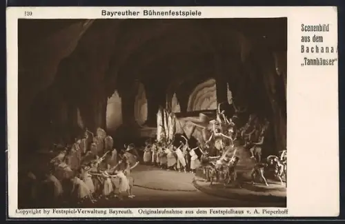 AK Bayreuth, Bayreuther Bühnenfestspiele, Scenenbild aus dem Tannhäuser