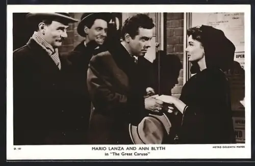 AK Opernsänger Mario Lanza und Ann Blyth in The great Caruso