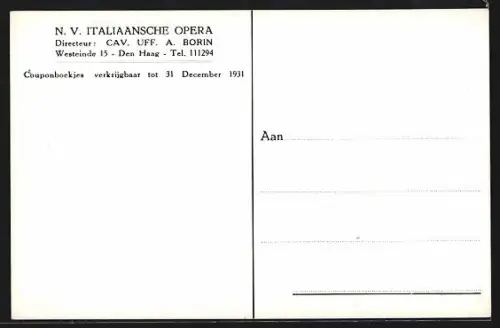 AK Portraits Opernsängerinnen Lucia Abbrescia, Attila Archi und Nunu Sanchioni