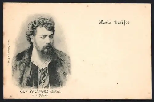 AK Opernsänger Herr Reichmann im Kostüm