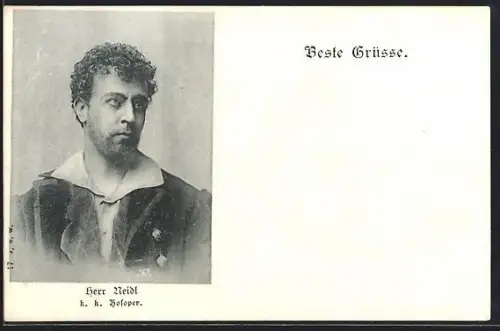 AK Opernsänger Herr Neidl im Kostüm