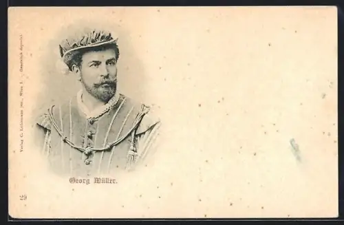 AK Opernsänger Georg Müller im Kostüm