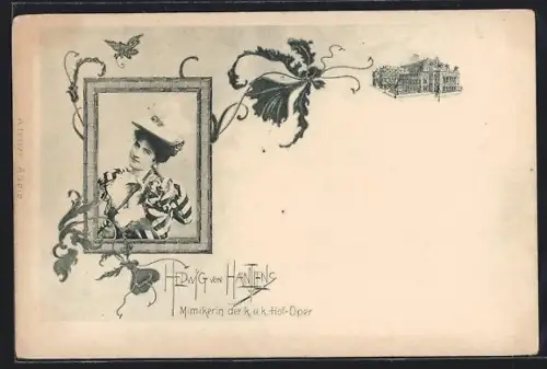 AK Opernsängerin Hedwig von Hantjens im Porträt