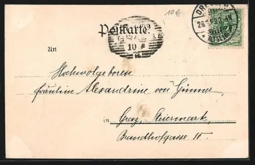 AK Dresden, Königliche Hofoper, Georg Anthes als Lohengrin