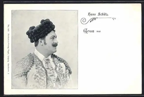 AK Opernsänger Hans Schütz im Kostüm