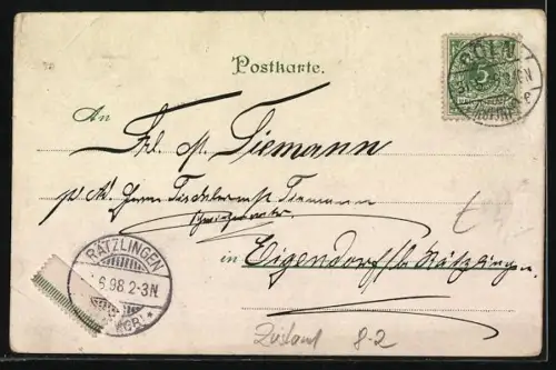 Lithographie Feuerwehr-Mann bei der Löscharbeit, Feuerwehr-Männer bei einem Ball