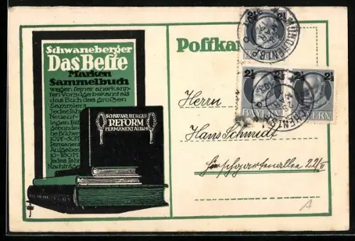 Künstler-AK Schwaneberger Marken-Sammelbuch, Reklame
