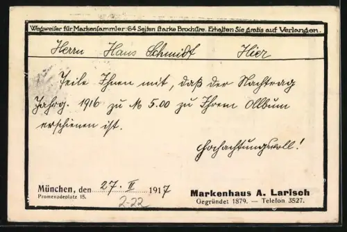 Künstler-AK Schwaneberger Marken-Sammelbuch, Reklame