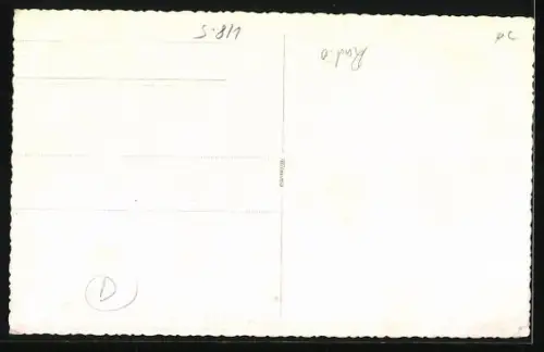 AK Radio mit geöffneter Rückseite zeigt das Innenleben