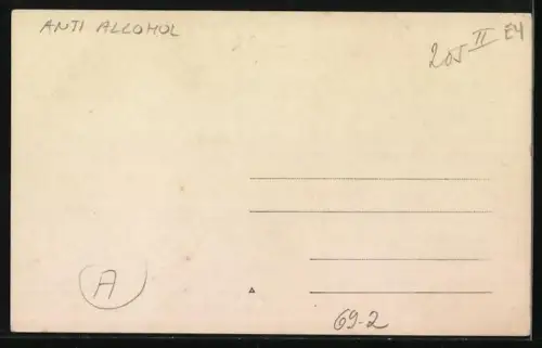 Foto-AK Jugendliche sitzen auf einem Festwagen der Anti-Alkohol-Bewegung