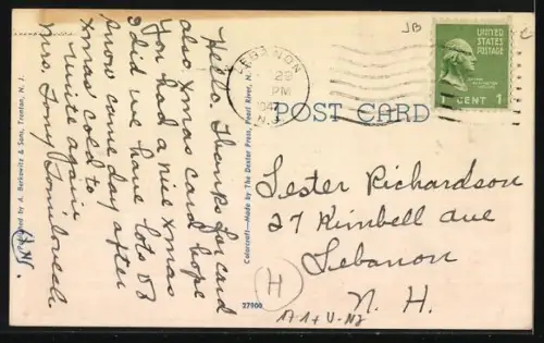 AK Trenton, NJ, Masonic Temple with the Stacy-Trent Hotel in Background