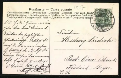 AK Berlin, Unter den Linden am Café Kranzler, Gruppe von Sylvester-Feiernden