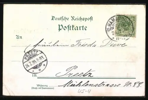 AK Hauptgebäude des IX. Deutschen Turnfest Hamburg 1898