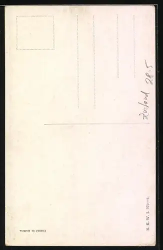 Künstler-AK Die Forelle von Schubert, Nixe schwimmt mit den Forellen