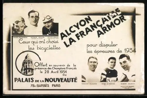 AK Paris, Radsportler Vincent Salazard, Rene Le Greves, Robert Rigaux
