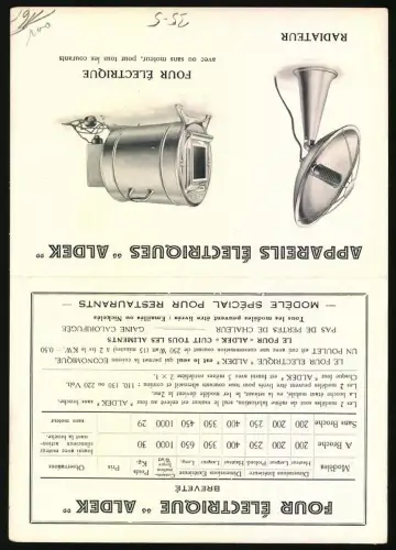 Klapp-AK Bruxelles-Maritime, Reklame Appareillages Electriques Aldek, Frau mit Buch vor Kamin und elektr. Heizgerät